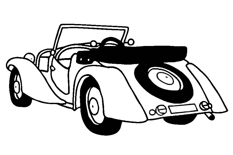 Car with eyes-coloring book for kids